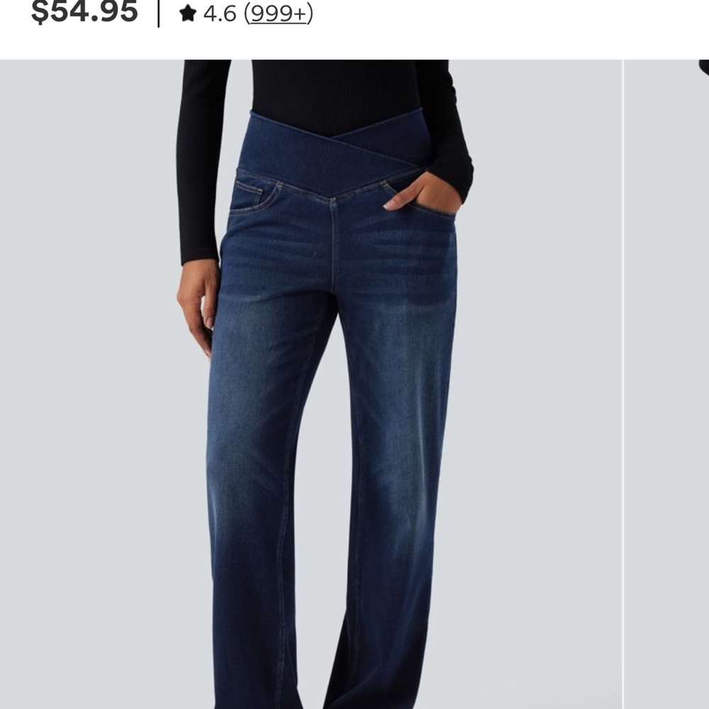 HALARA Dark Blue Flare Jeans